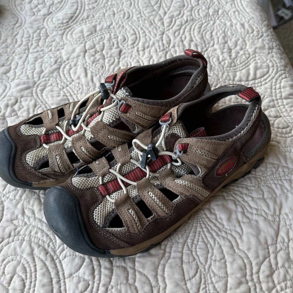 Khombu Men's Closed Toe Water Hiking Sandals Adjustable Size 10. #696736 Brown - Picture 3 of 11